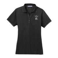 Ladies Rapid Dry™ Tipped Polo - Black