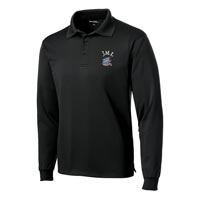 Long Sleeve Micropique Sport-Wick® Polo - Black